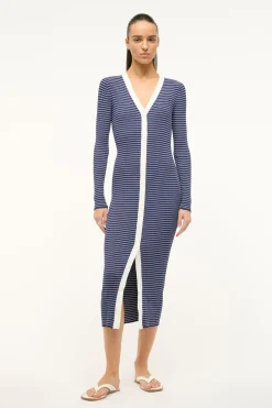 STAUD SHOKO SWEATER  NAVY MICRO STRIPE NAVYMICROSTRIPE Clearance