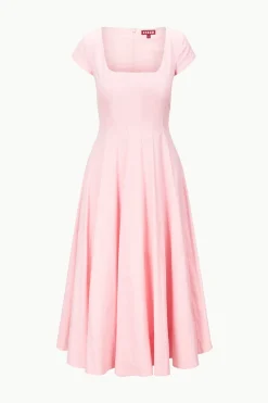 STAUD SHORT SLEEVE WELLS DRESS PEARL PINK PEARLPINK New