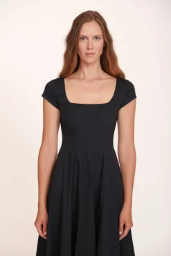 STAUD SHORT SLEEVE WELLS DRESS BLACK Sale