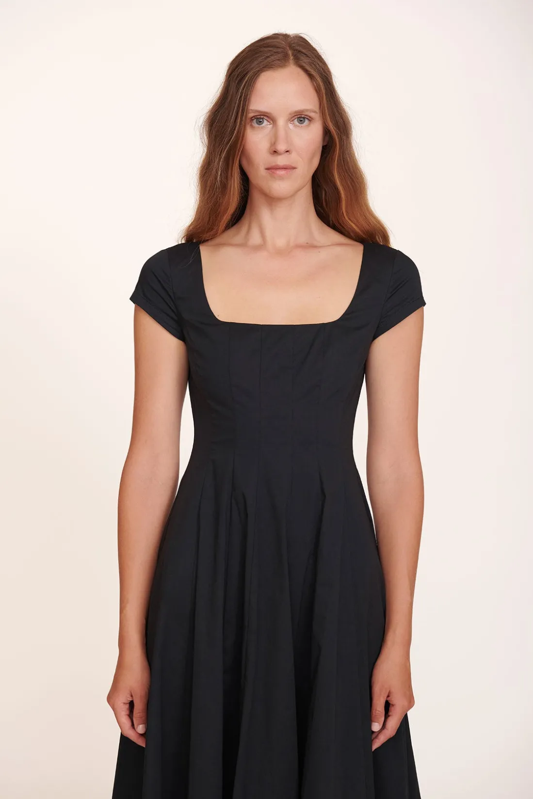 STAUD SHORT SLEEVE WELLS DRESS BLACK Sale