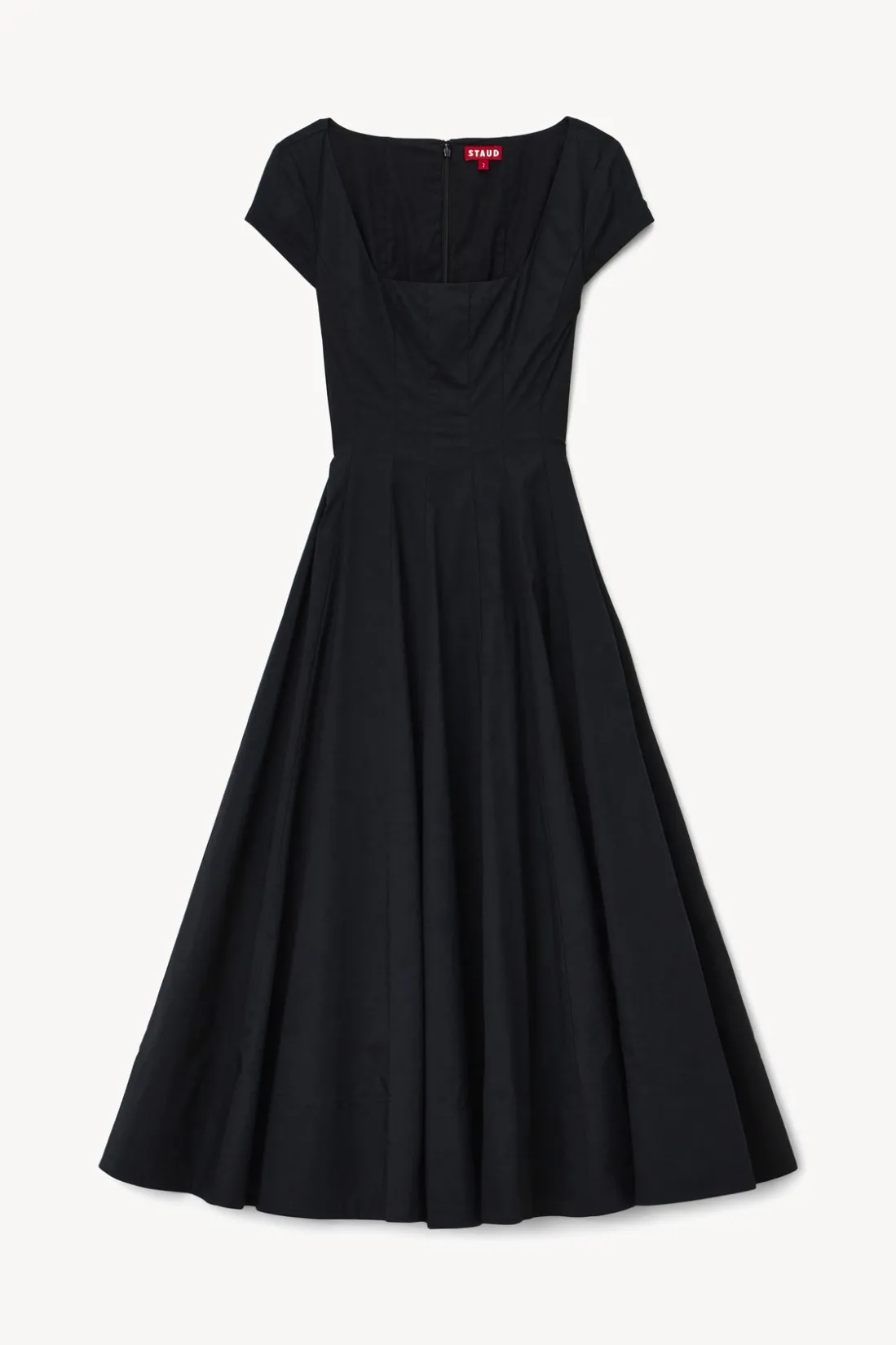STAUD SHORT SLEEVE WELLS DRESS BLACK Sale