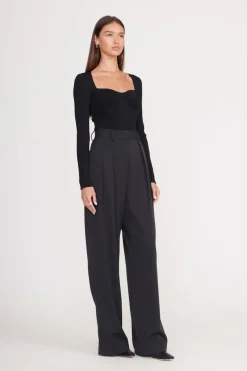 STAUD SILHOUETTE TOP   BLACK