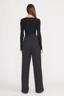 STAUD SILHOUETTE TOP BLACK