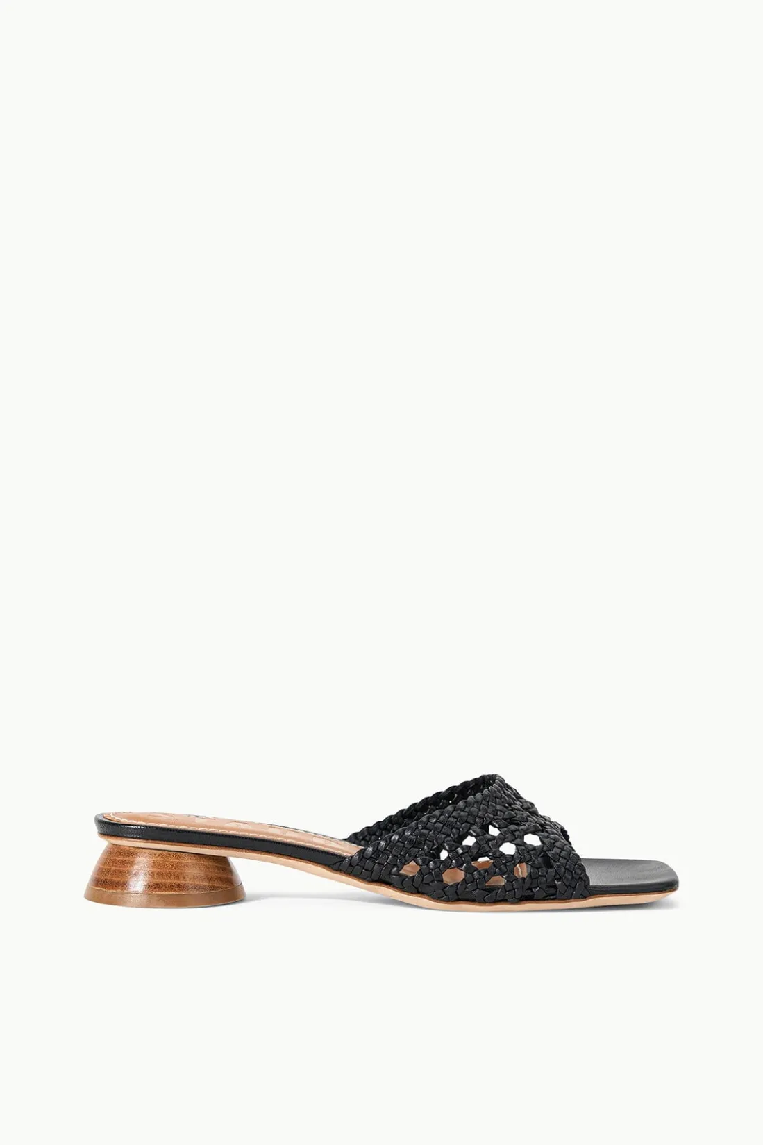 STAUD SIMONE CROCHET HEEL BLACK New