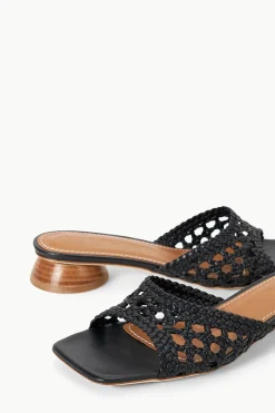 STAUD SIMONE CROCHET HEEL BLACK New