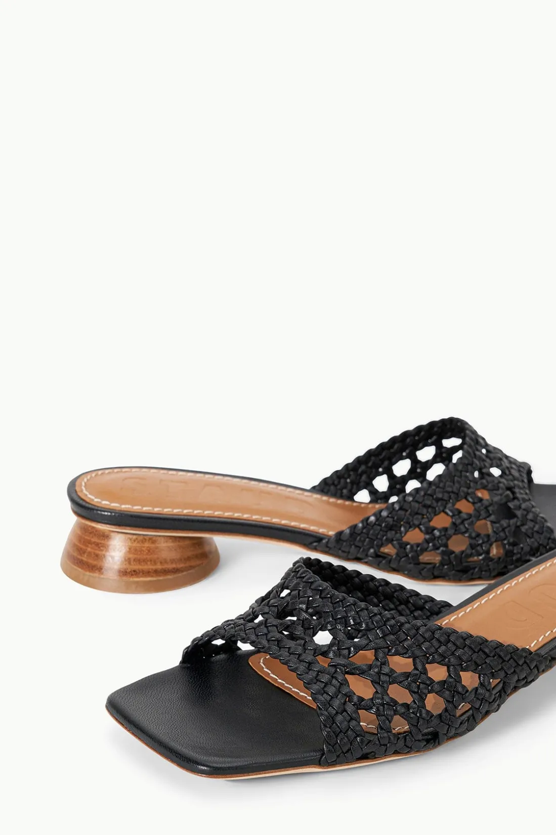 STAUD SIMONE CROCHET HEEL BLACK New