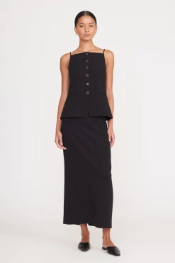 STAUD SMITH SKIRT   BLACK