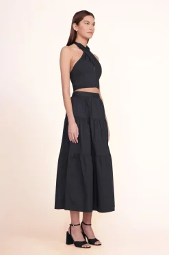 STAUD SMOCKED KAI TOP   BLACK Sale
