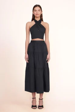 STAUD SMOCKED KAI TOP BLACK Sale