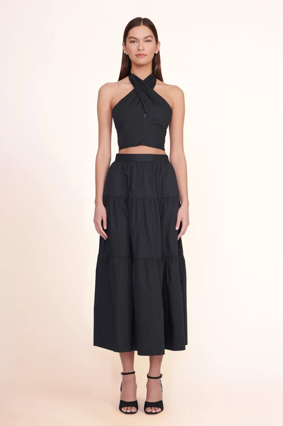STAUD SMOCKED KAI TOP BLACK Sale