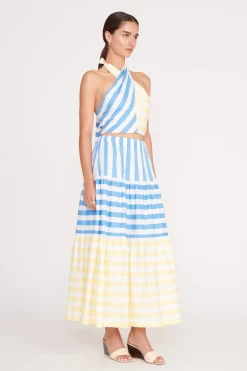 STAUD SMOCKED KAI TOP  BUTTERCUP SEASHORE STRIPE BUTTERCUPSEASHORESTRIPE Best