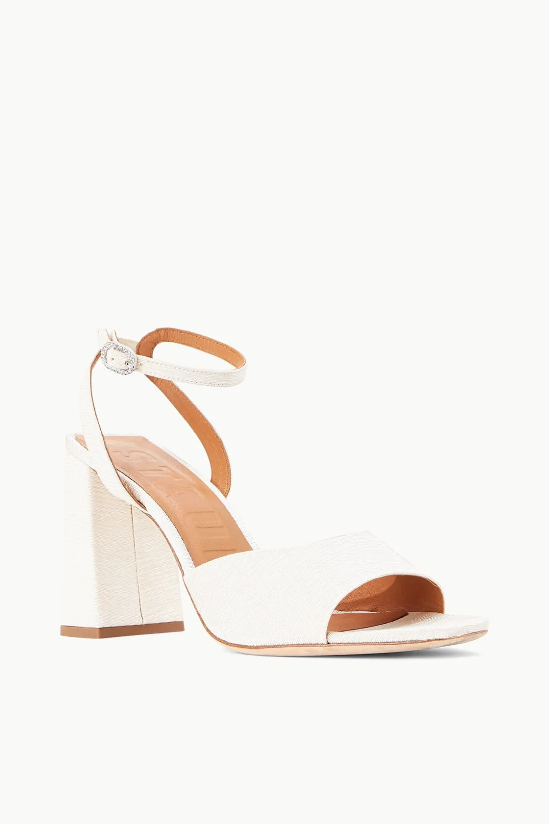 STAUD SOLANGE HEEL WHITE