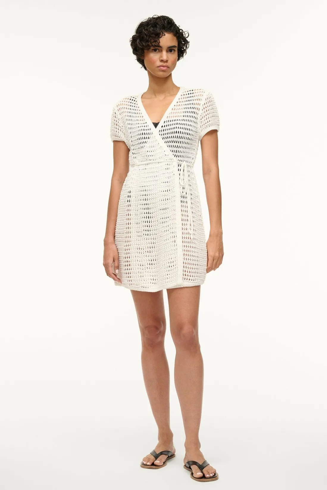 STAUD SPRITZ COVERUP DRESS IVORY New