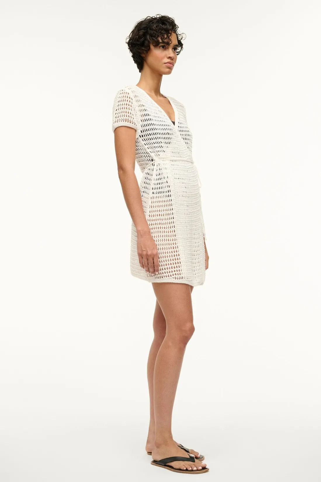 STAUD SPRITZ COVERUP DRESS IVORY New