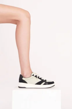 STAUD + KEDS THE COURT SNEAKER  BLACK CREAM BLACKCREAM Clearance
