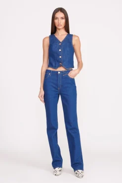 STAUD + WRANGLER THE VEST  DARK RINSE DARKRINSE Hot