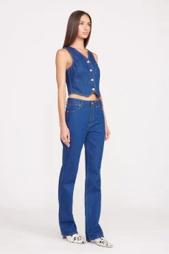 STAUD + WRANGLER THE VEST  DARK RINSE DARKRINSE Hot