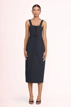 STAUD SUTTON DRESS   BLACK