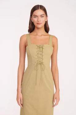 STAUD SUTTON DRESS   KHAKI Online