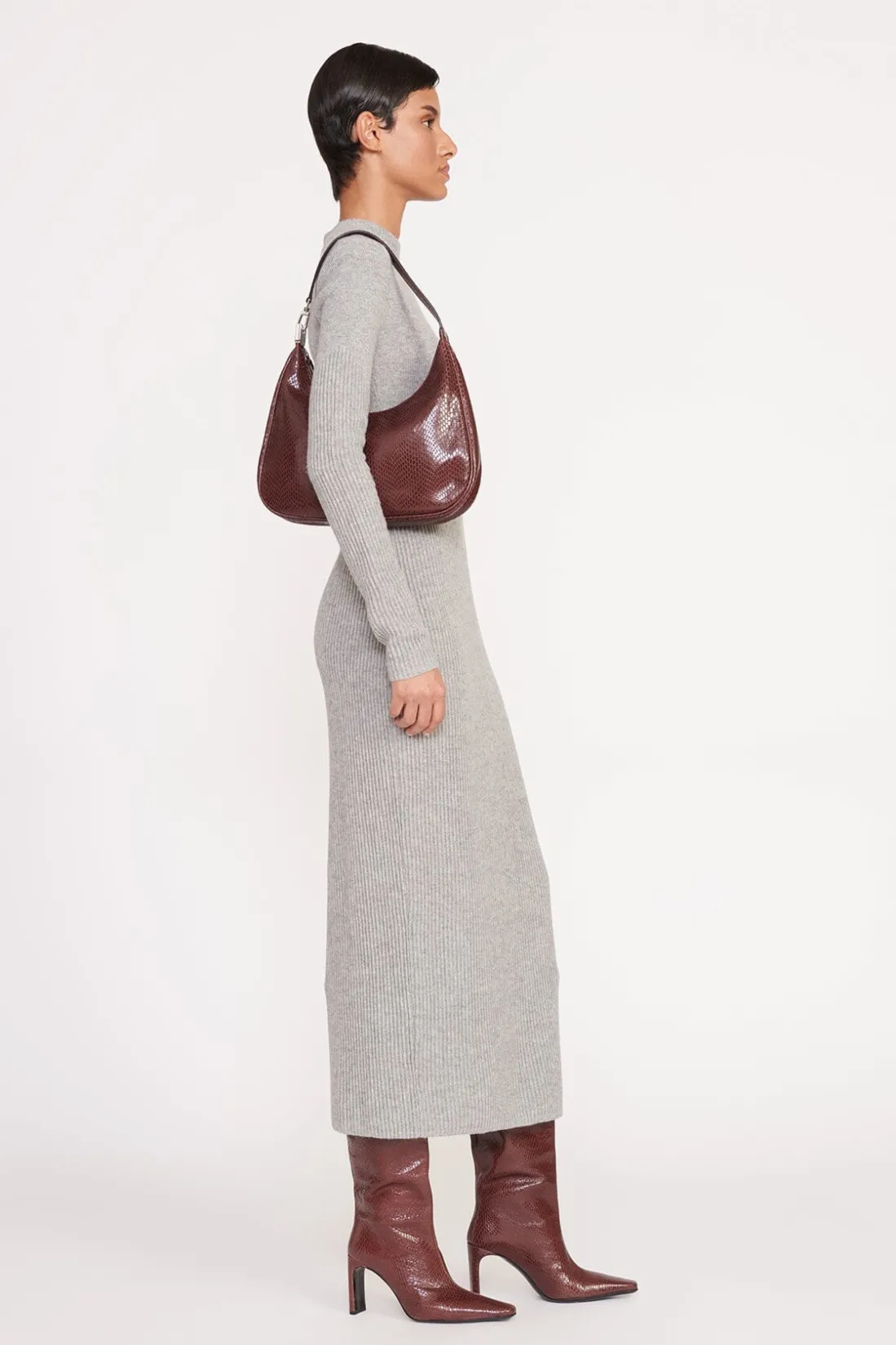 STAUD SYLVIE SHOULDER BAG MAHOGANY Best