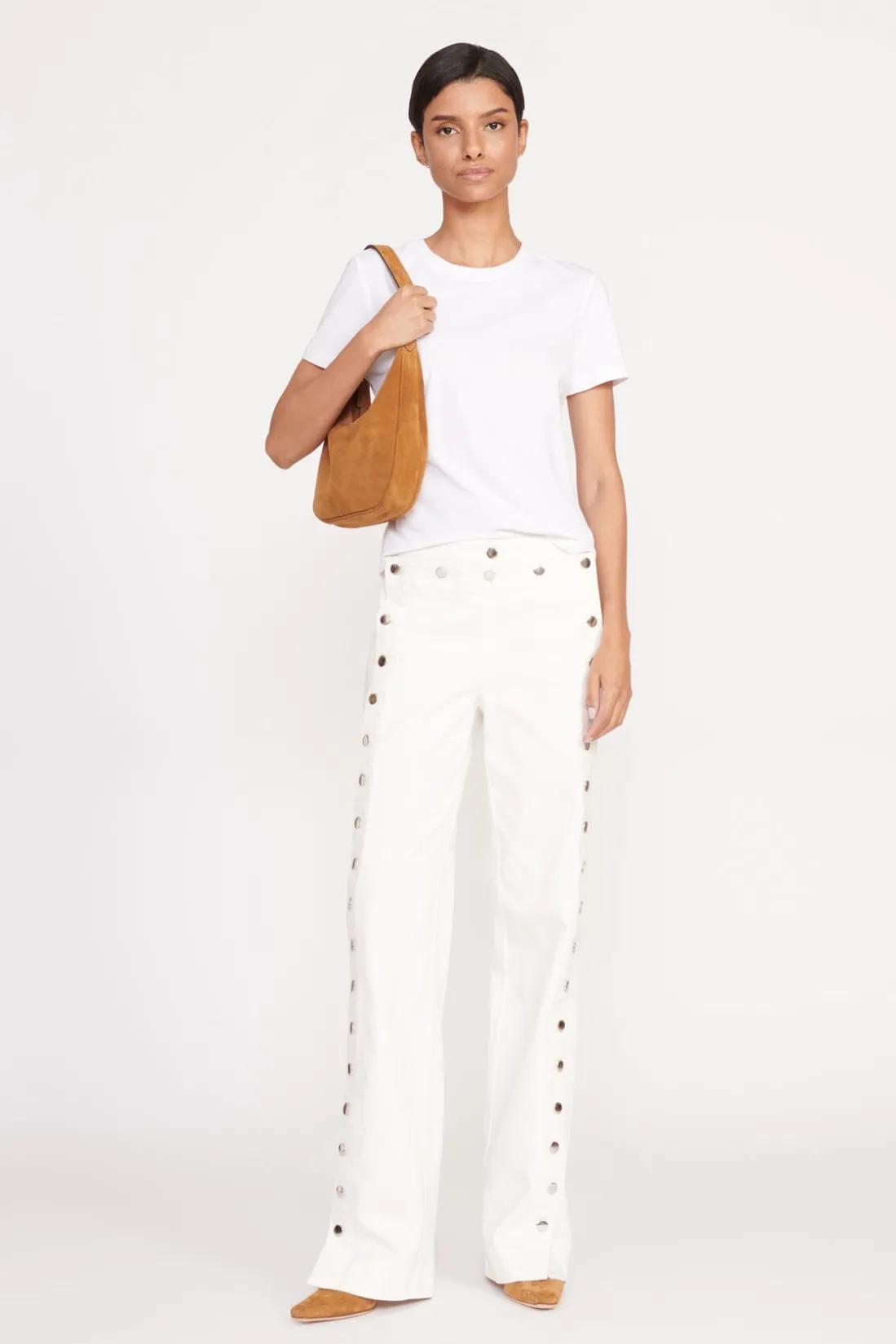 STAUD SYLVIE SHOULDER BAG TAN Hot