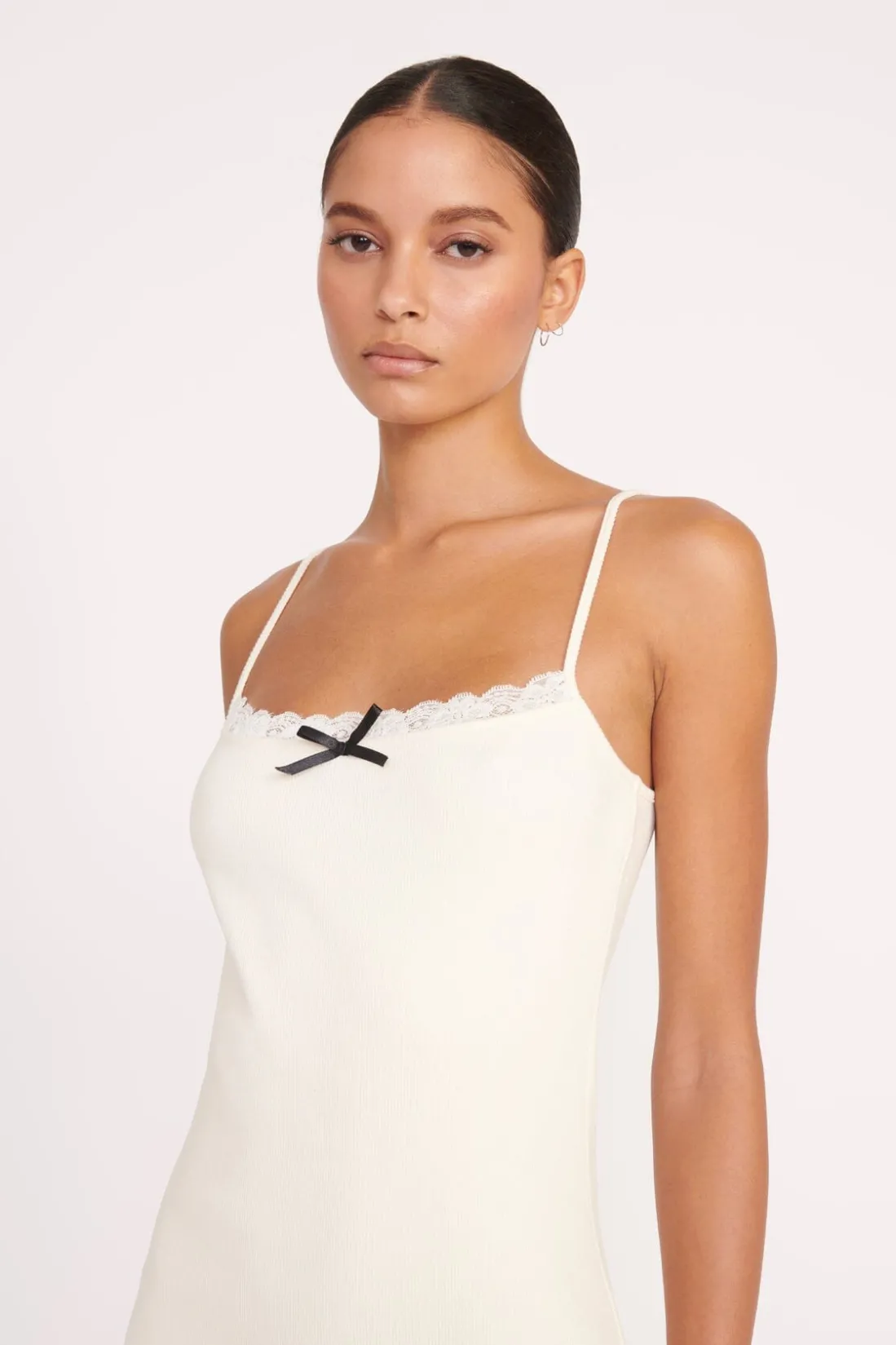 STAUD TESSA DRESS IVORY New