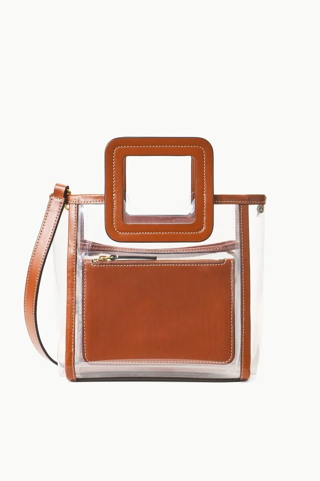 STAUD THE STADIUM MINI SHIRLEY BAG CLEAR TAN CLEARTAN Sale
