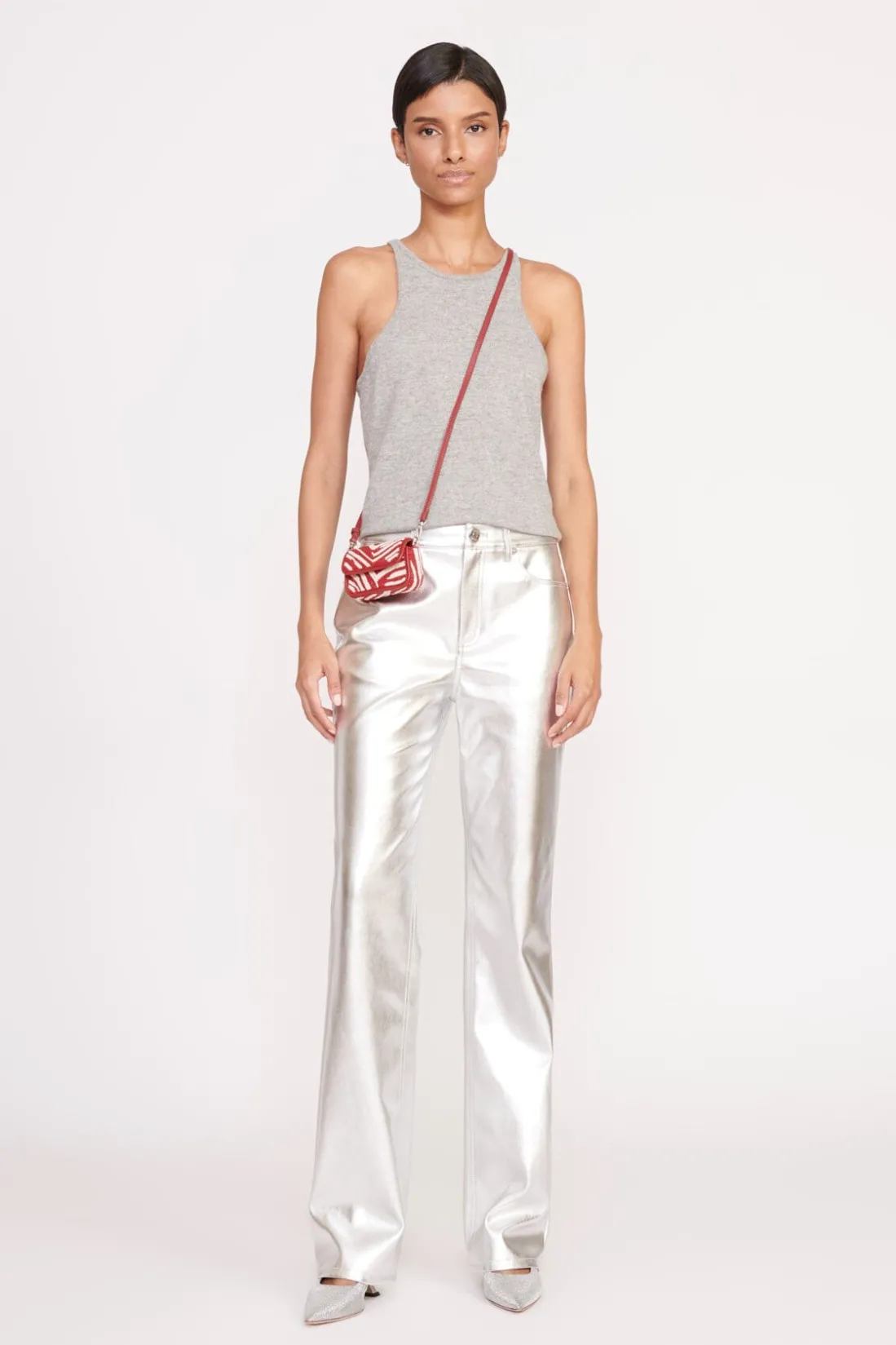 STAUD TINY TOMMY BEADED CROSSBODY SCARLET WHITE SCARLETWHITE Online