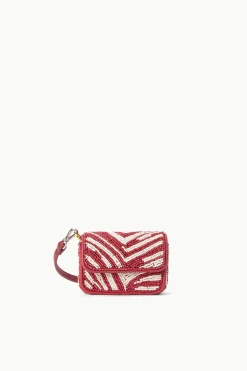 STAUD TINY TOMMY BEADED CROSSBODY  SCARLET WHITE SCARLETWHITE Online