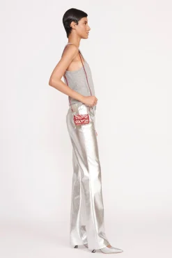 STAUD TINY TOMMY BEADED CROSSBODY SCARLET WHITE SCARLETWHITE Online