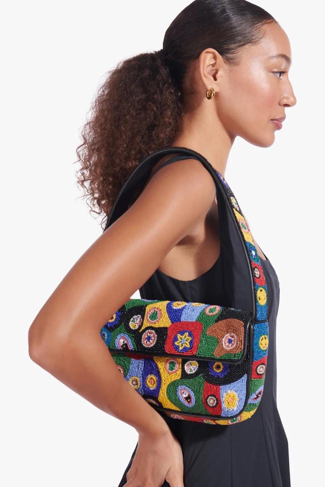 STAUD TOMMY BEADED BAG BLACK MILLEFIORI BLACKMILLEFIORI Online