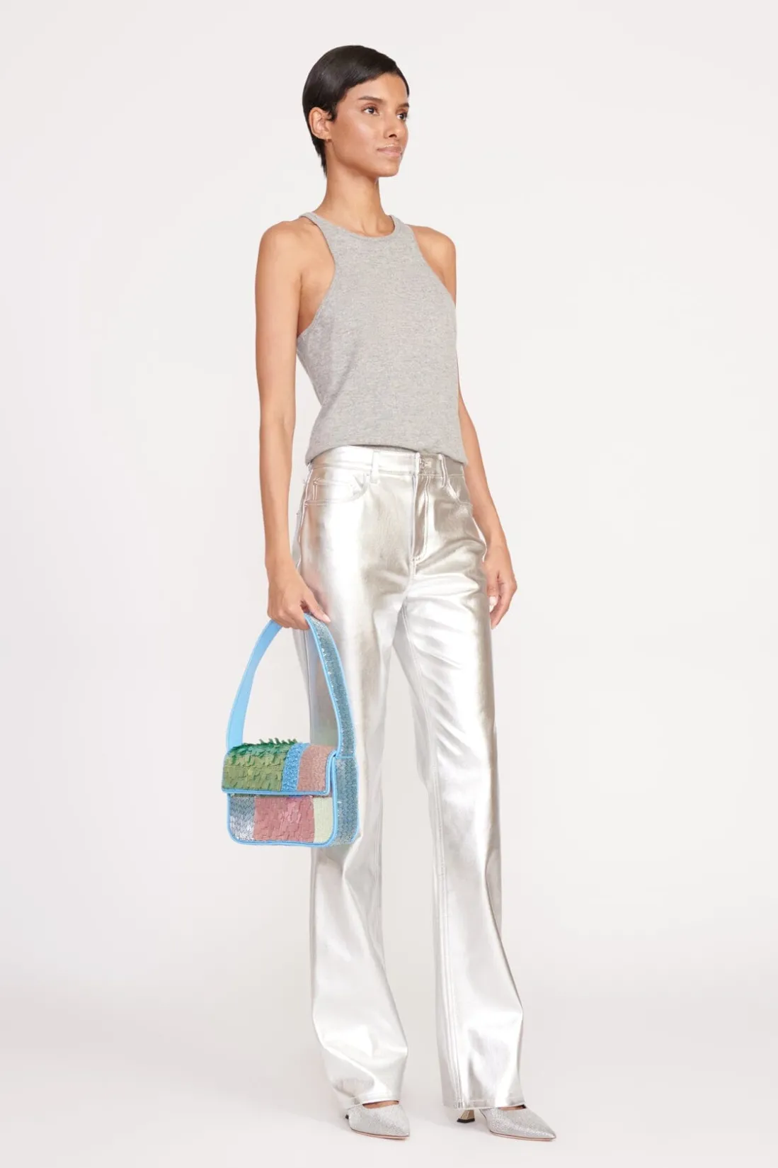 STAUD TOMMY BEADED BAG PATCHWORK SHERBET PATCHWORKSHERBET Hot