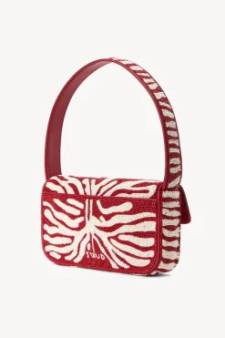 STAUD TOMMY BEADED BAG  SCARLET WHITE SCARLETWHITE Outlet