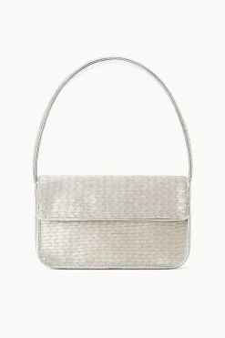 STAUD TOMMY BEADED BAG   SILVER Discount