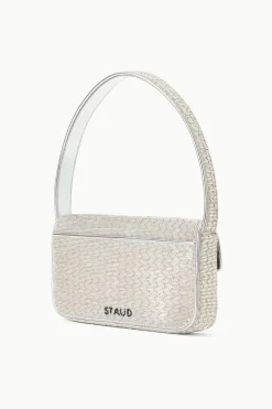 STAUD TOMMY BEADED BAG   SILVER Discount