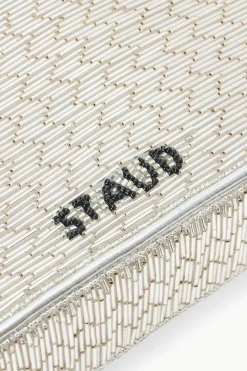 STAUD TOMMY BEADED BAG   SILVER Discount