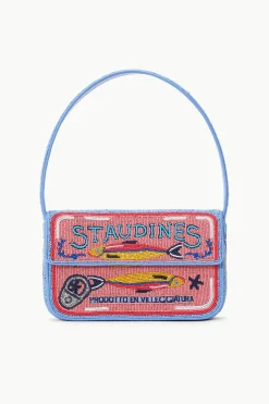 STAUD TOMMY BEADED BAG INES PINK STAUDINESPINK Clearance