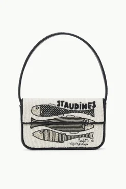 STAUD TOMMY BEADED BAG INES CREAM STAUDINESCREAM Discount