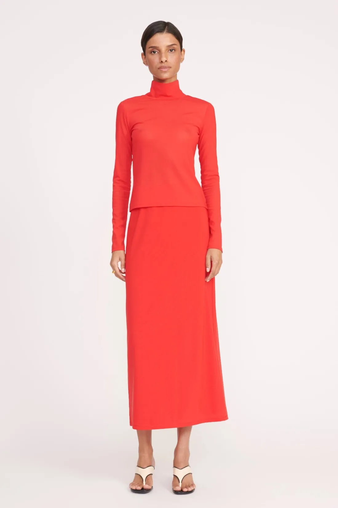 STAUD TREY SKIRT RED ROSE REDROSE Sale