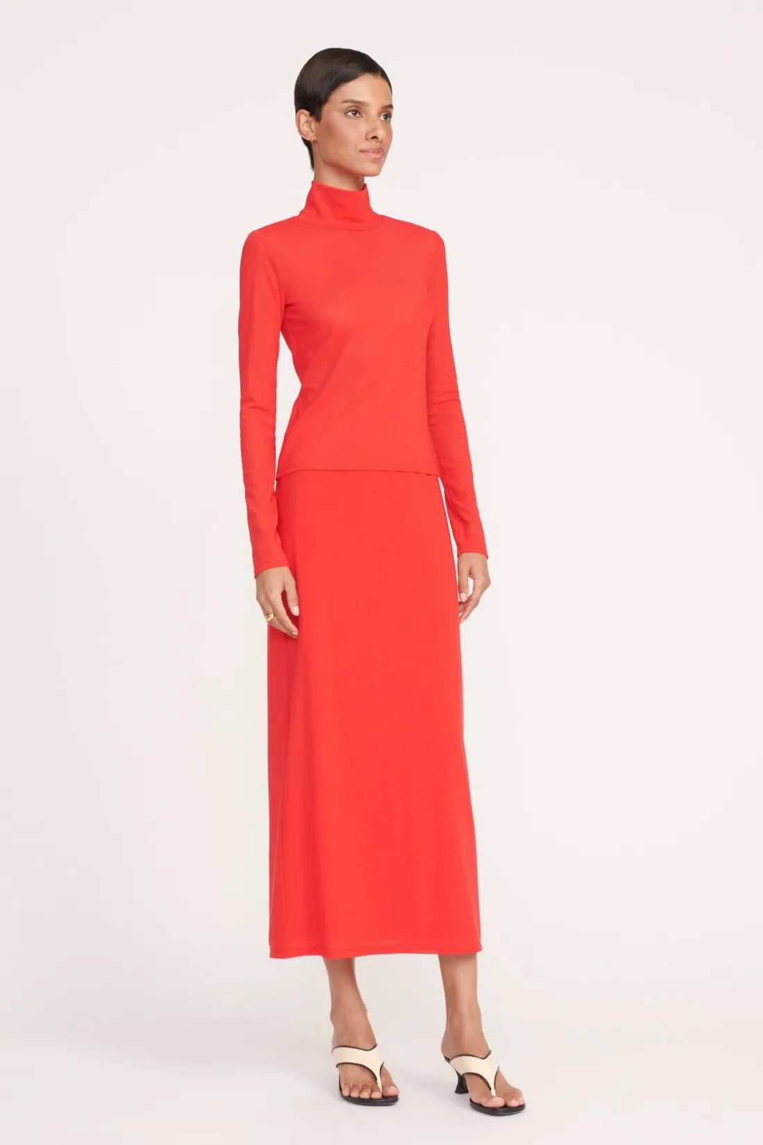 STAUD TREY SKIRT RED ROSE REDROSE Sale
