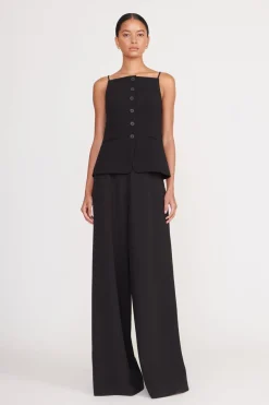 STAUD UNA TOP   BLACK