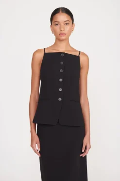 STAUD UNA TOP   BLACK