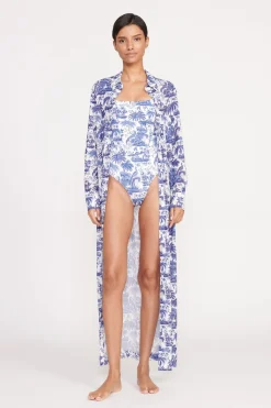 STAUD VITA DRESS  BLUE TOILE BLUETOILE Sale