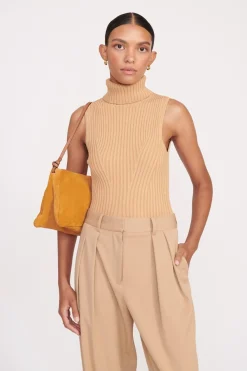 STAUD VIVI SHOULDER BAG  TAN SUEDE TANSUEDE Online