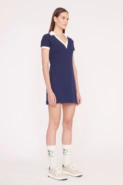 STAUD VOLLEY DRESS  NAVY IVORY NAVYIVORY Outlet