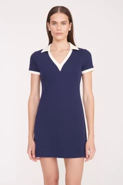 STAUD VOLLEY DRESS NAVY IVORY NAVYIVORY Outlet