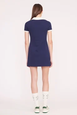 STAUD VOLLEY DRESS NAVY IVORY NAVYIVORY Outlet