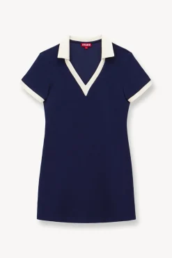 STAUD VOLLEY DRESS NAVY IVORY NAVYIVORY Outlet
