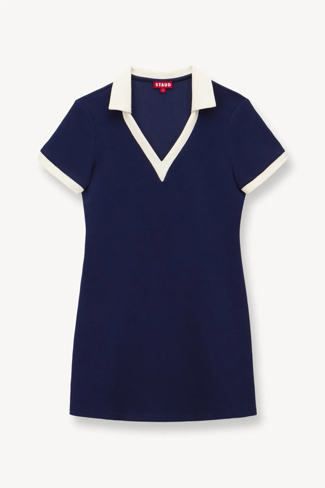 STAUD VOLLEY DRESS NAVY IVORY NAVYIVORY Outlet