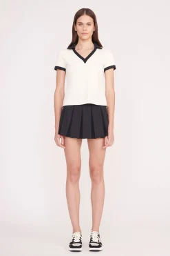 STAUD VOLLEY TOP  IVORY BLACK IVORYBLACK Clearance